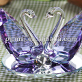 Modelo de cisne de cristal gravado diamante para lembranças de casamento